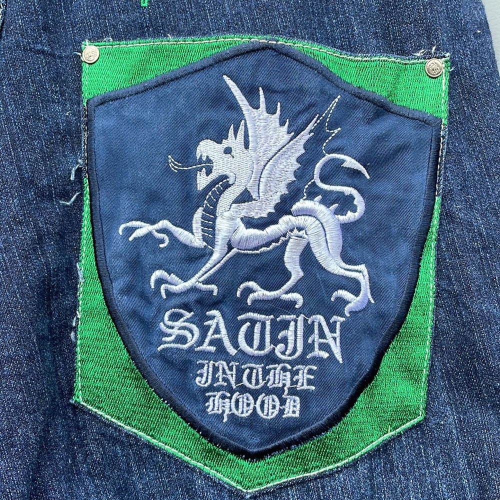 RARE SITH Satin in the Hood LOYALTY POWER RESPECT Men’s Big & Tall Jeans Sz 40 - Picture 3 of 10